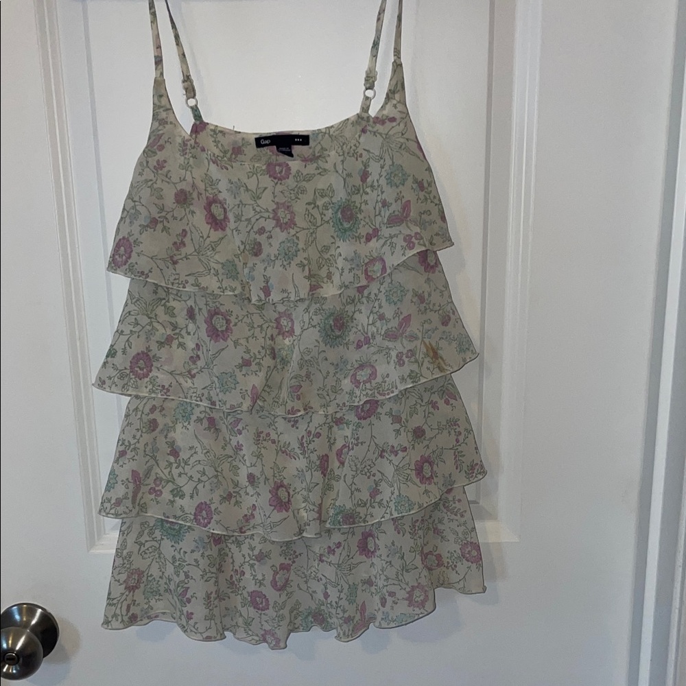 GAP Floral Layered Camisole in Cream and Pink